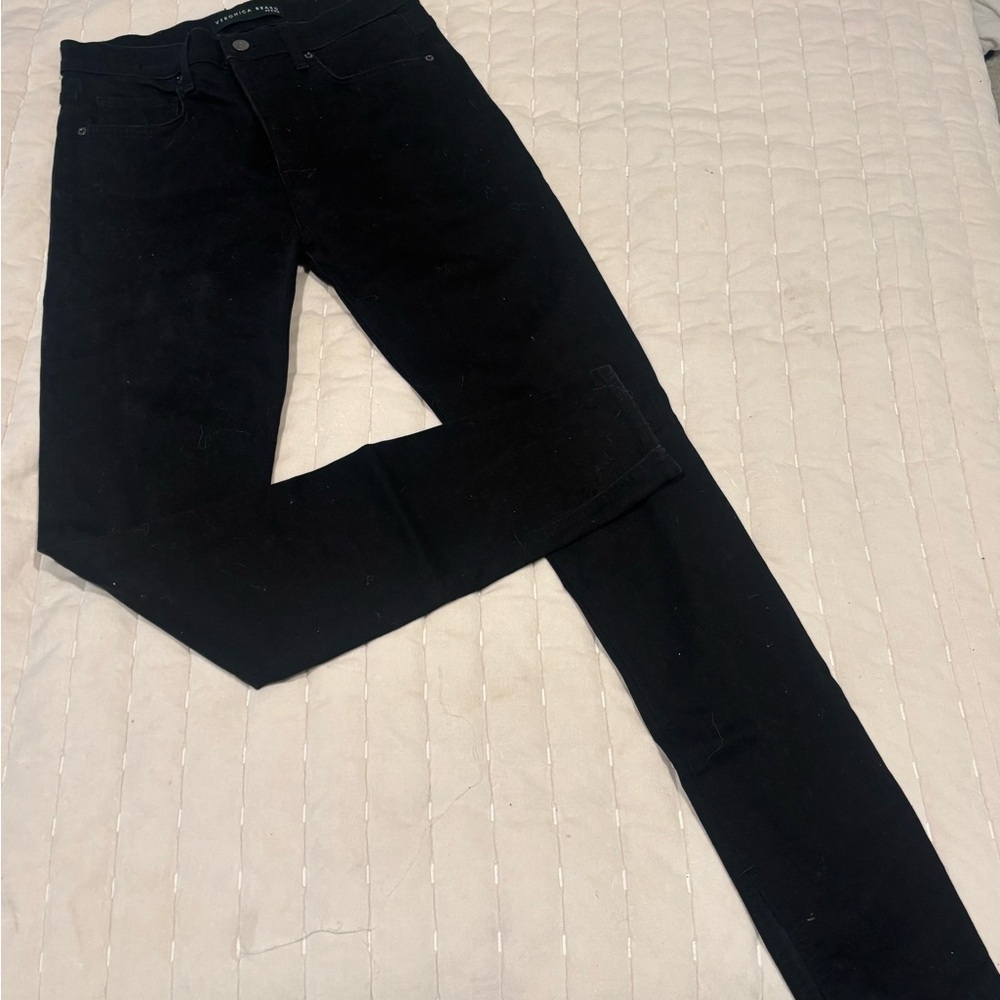 Veronica Beard black split hem “Kate” Jeans